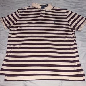 Men’s polo 2 button shirt size Large burgundy